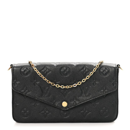 Louis Vuitton Empreinte Pochette Felicie Chain Wallet Black 1 of 11