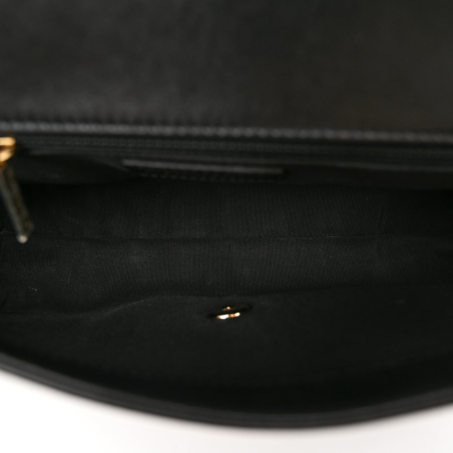 Calfskin Stitched CC Case Flap Bag Black