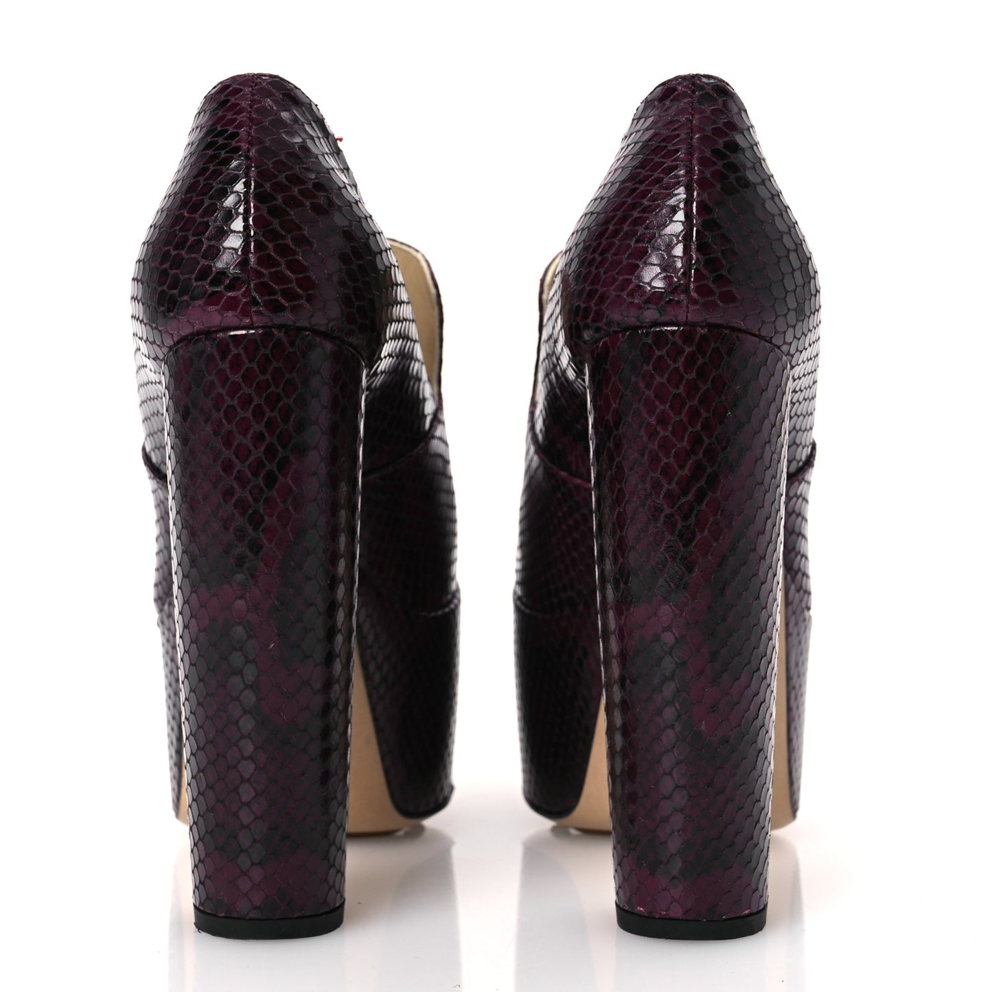 Snakeskin Mostra Pumps 38 Burgundy