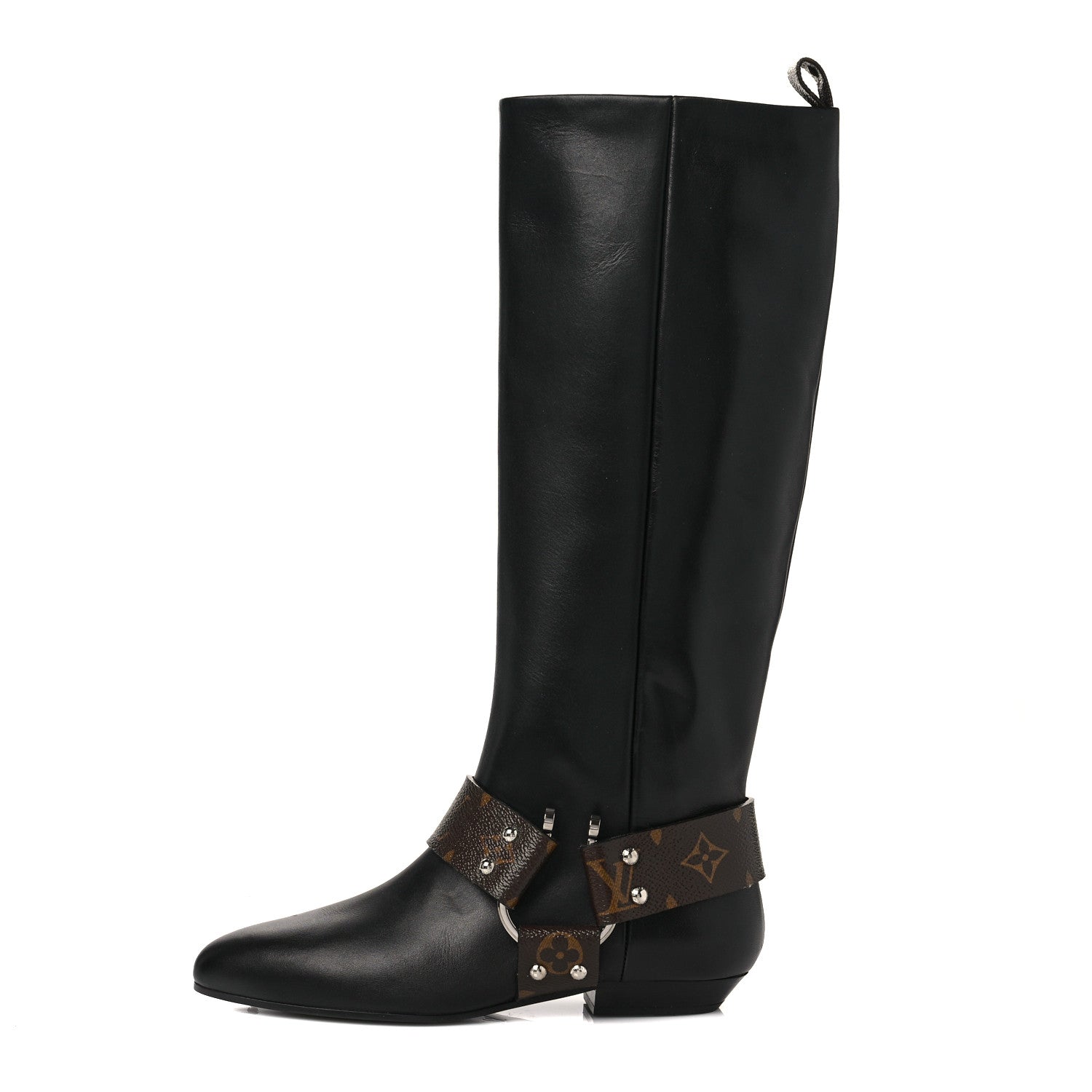 Louis Vuitton Calfskin Monogram Rhapsody High Boots 36 Black 1 of 7