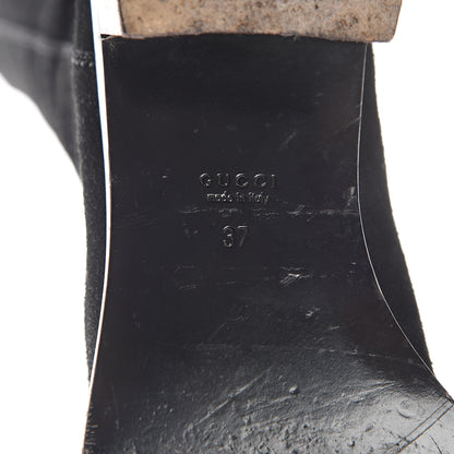 Gucci Suede Interlocking G Boots 37 Black 7 of 7