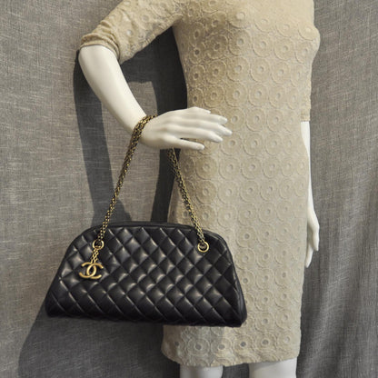 Chanel Lambskin Quilted Medium Just Mademoiselle Black 2 of 8