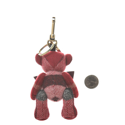 Burberry Cashmere Check Thomas Bear Bag Charm Parade Red 2 of 4