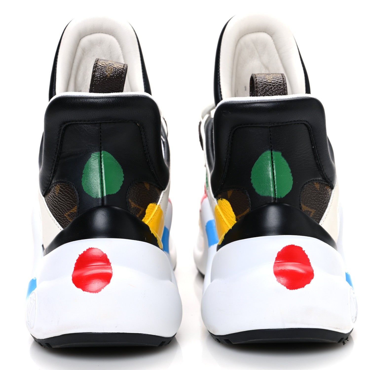 Louis Vuitton LV X YK Calfskin Monogram Dots Monogram Archlight Sneakers White 6 of 12