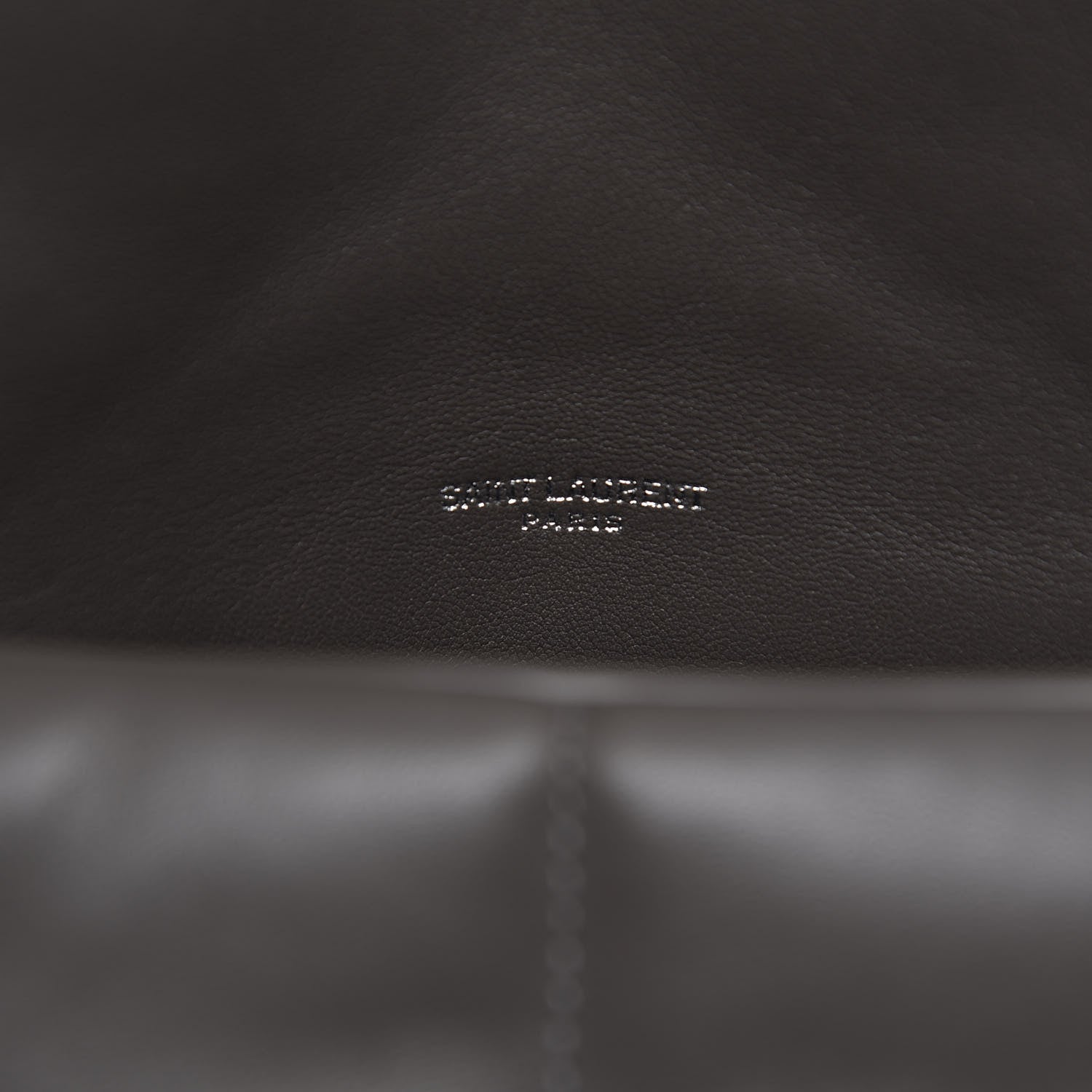 Saint Laurent Lambskin Quilted Medium Loulou Puffer Monogram Chain Satchel Concrete 11 of 13