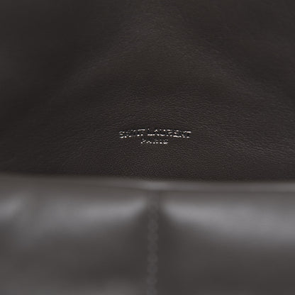 Saint Laurent Lambskin Quilted Medium Loulou Puffer Monogram Chain Satchel Concrete 11 of 13