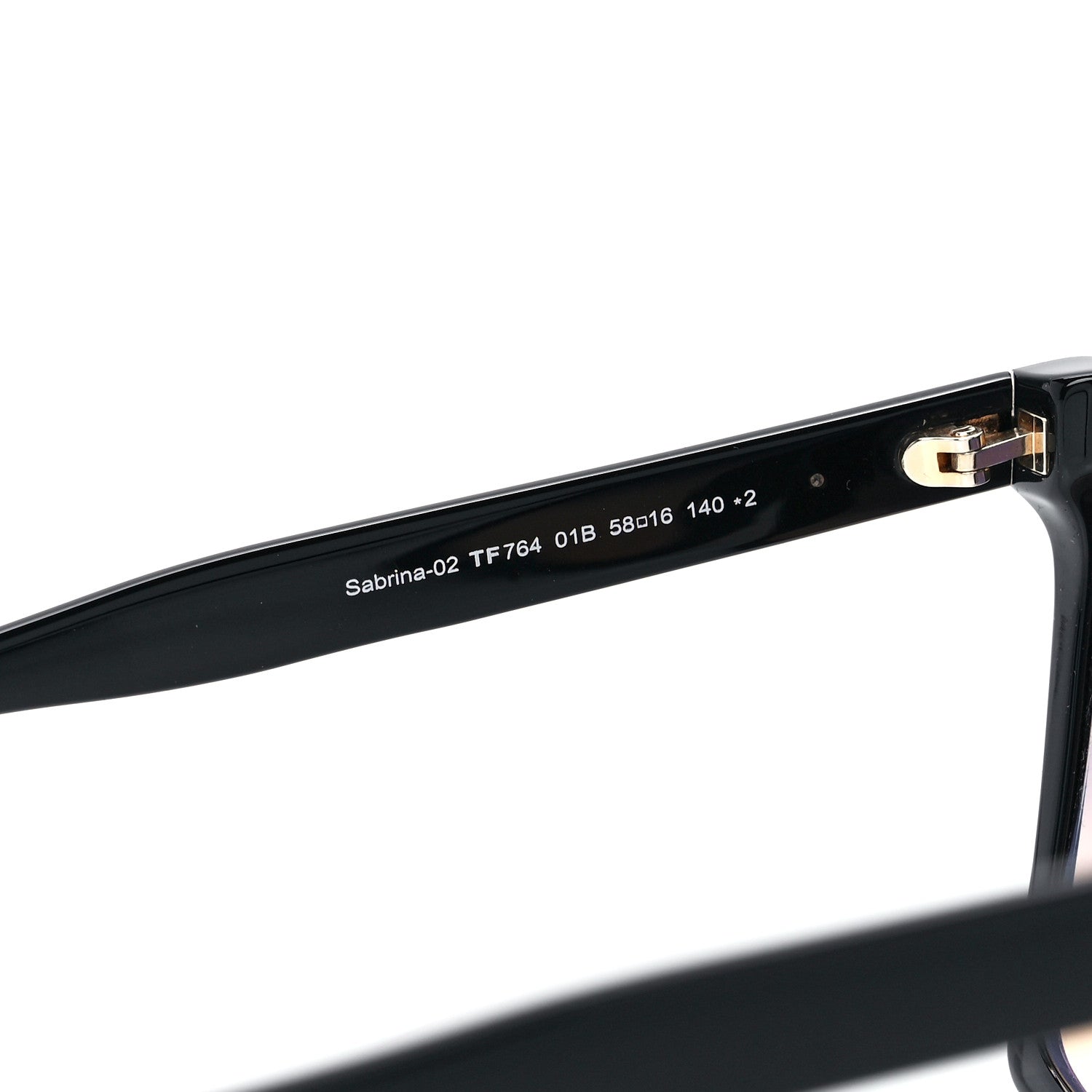 Tom Ford Acetate Polarized Sabrina Cat Eye Sunglasses TF764 Black 5 of 8
