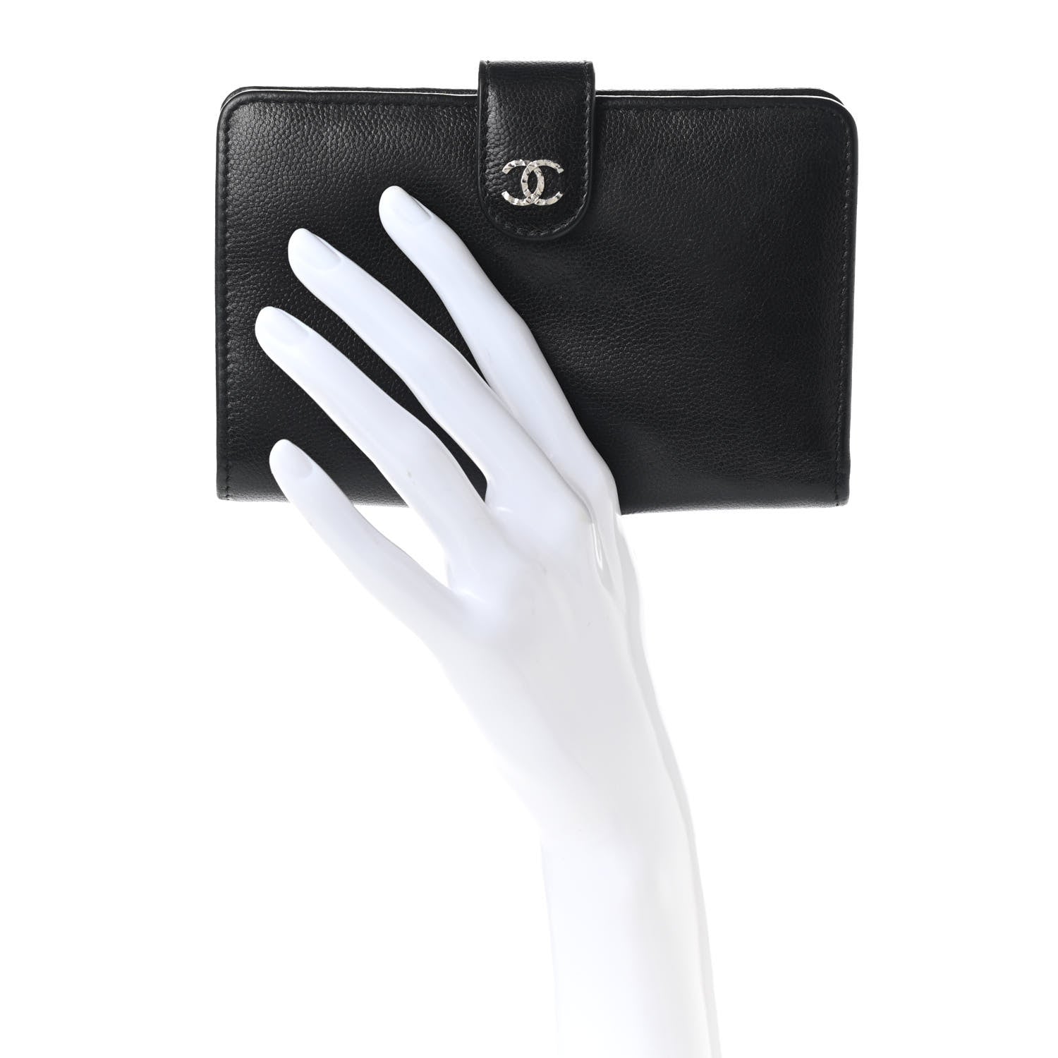 Chanel Caviar CC Zipped Pocket Wallet Black 2 of 10