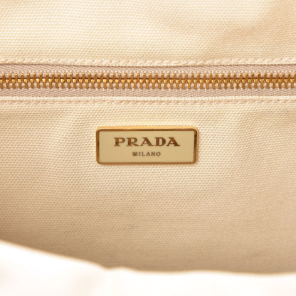 Prada Canapa Stampata Tote Black Mimosa 6 of 15