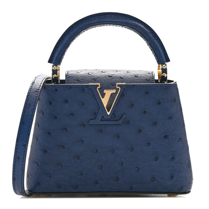 Louis Vuitton Ostrich Capucines Mini Indigo 1 of 9