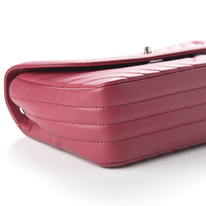 Chanel Lambskin Chevron Medium Single Flap Fuchsia 6 of 11