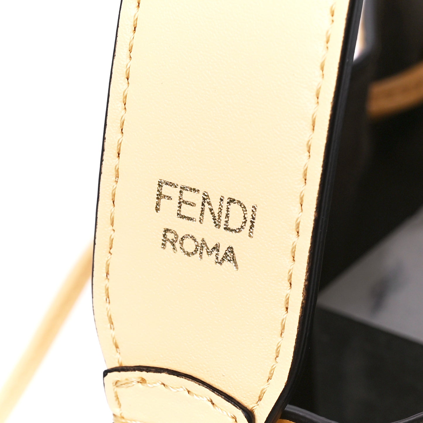 Vitello Liberty F is Fendi Bi-Color FF 1974 Embossed Mini Mon Tresor Bucket Bag Savana Lollypop