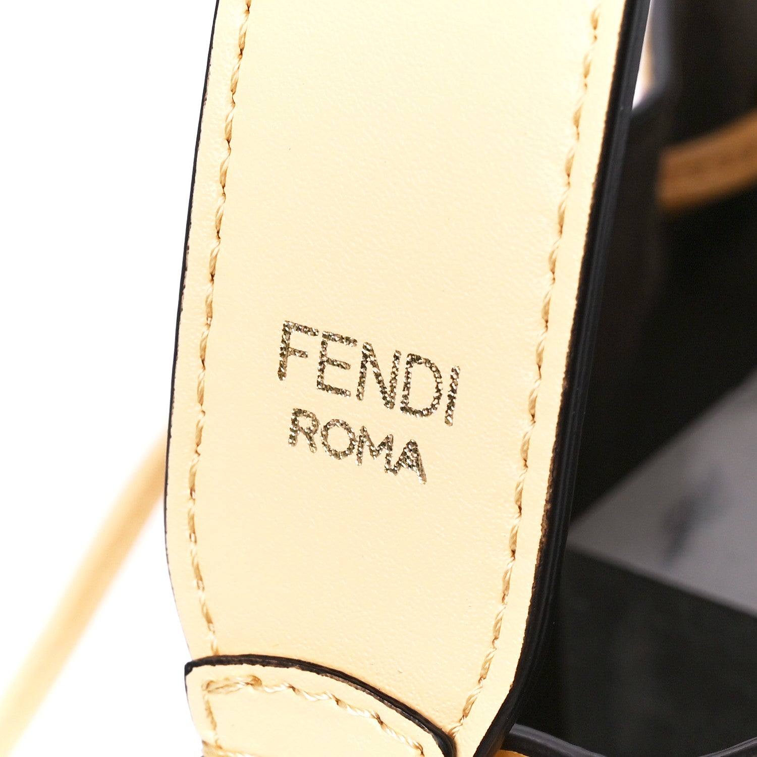Fendi Vitello Liberty F is Fendi Bi-Color FF 1974 Embossed Mini Mon Tresor Bucket Bag Savana Lollypop 9 of 13