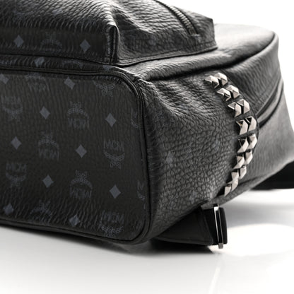 MCM Visetos Medium Side Studs Stark Backpack Black 10 of 10