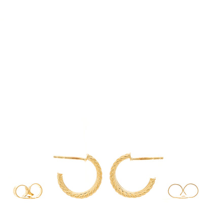 David Yurman 18K Yellow Gold Diamond Origami Huggie Earrings 4 of 4