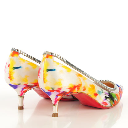 Christian Louboutin Satin PVC Paulina 45 Pumps 38.5 Multicolor 4 of 6
