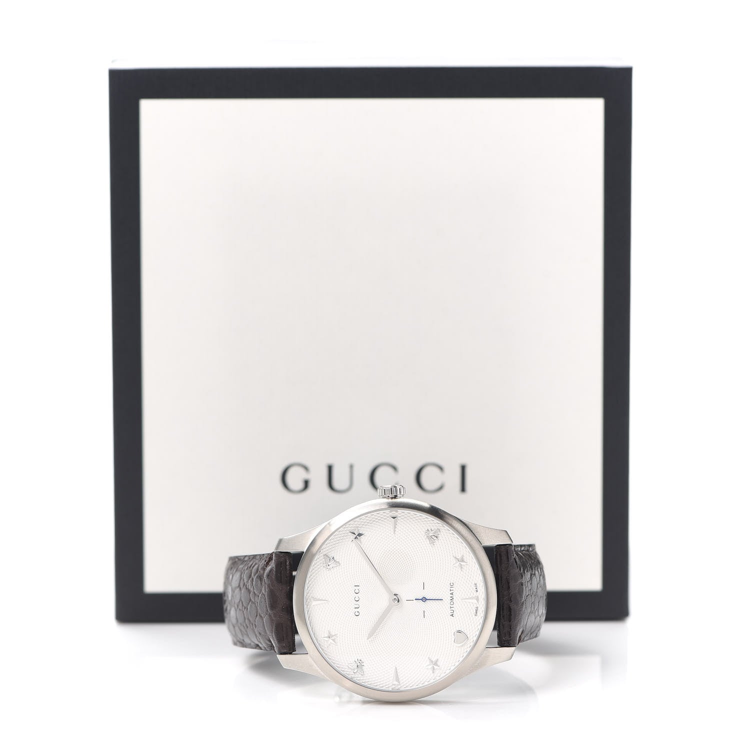 Gucci Stainless Steel Alligator 40mm G-Timeless Charm Automatic Watch 6 of 6