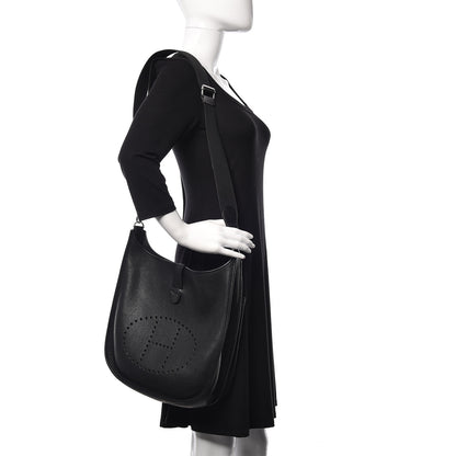 Hermes Taurillon Clemence Evelyne III GM Black 1 of 10