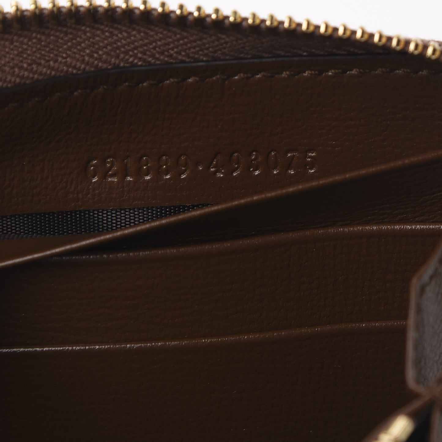 GG Supreme Monogram Azalea Calfskin Horsebit 1955 Zip Around Wallet Beige Ebony Brown Sugar