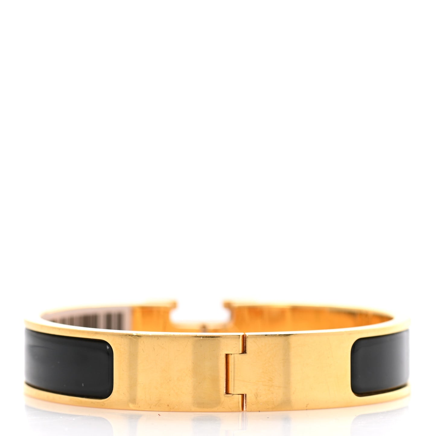 Enamel Narrow Clic Clac H Bracelet PM Black