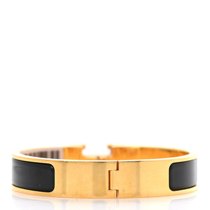 Hermes Enamel Narrow Clic Clac H Bracelet PM Black 3 of 4