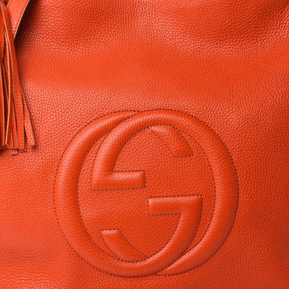 Gucci Pebbled Calfskin Large Soho Hobo Sun Orange 12 of 12