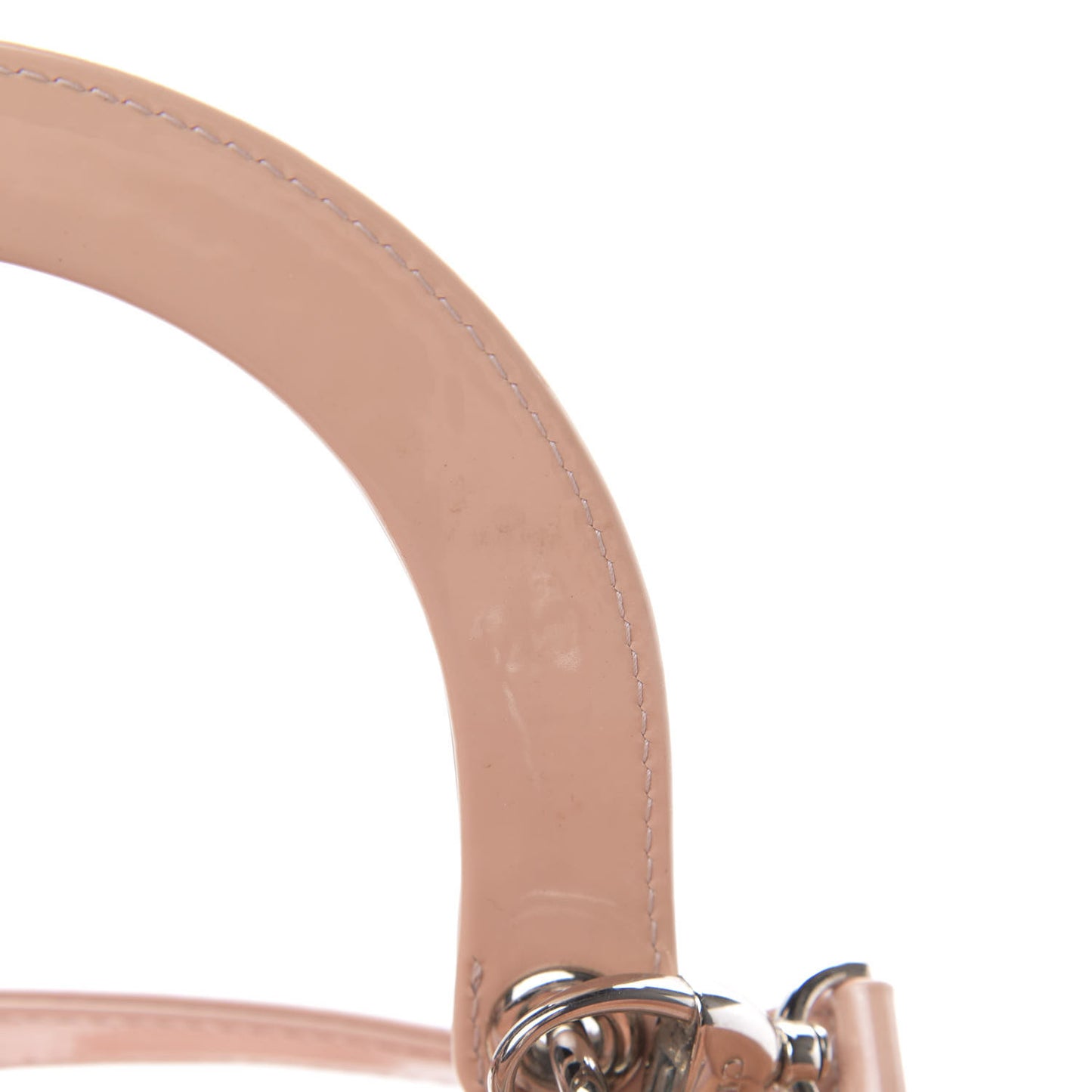 Patent Cannage Medium Lady Dior Rose Clair