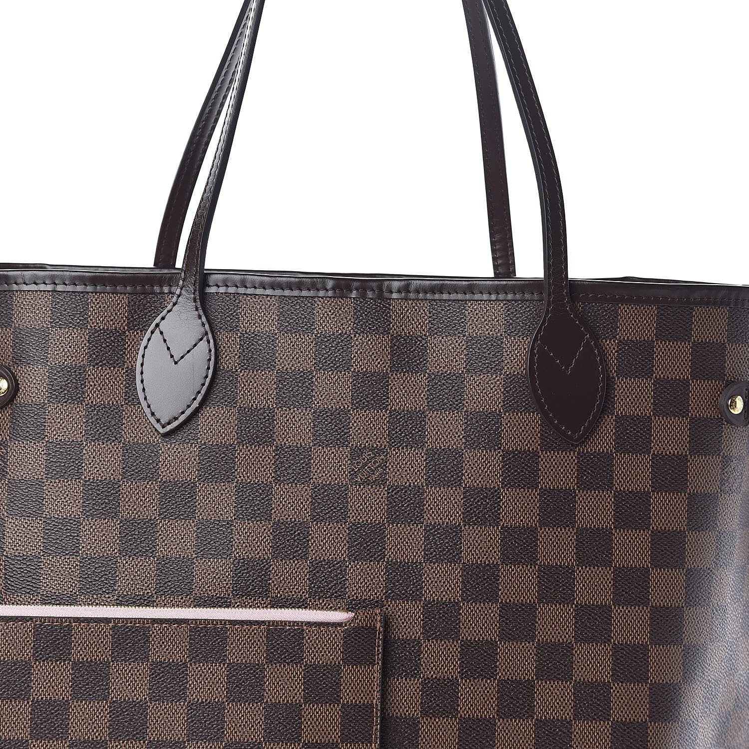 Louis Vuitton Damier Ebene Neo Neverfull MM Rose Ballerine 8 of 10