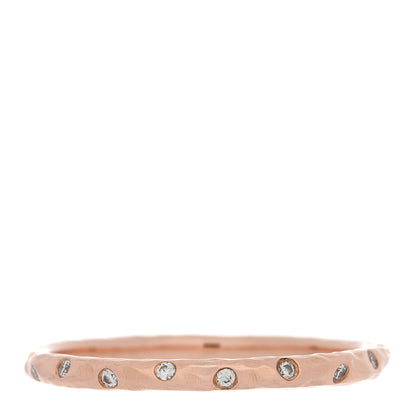 Tiffany 18K Rose Gold Diamond Paloma Picasso Hammered Ring 54 6.75 3 of 4