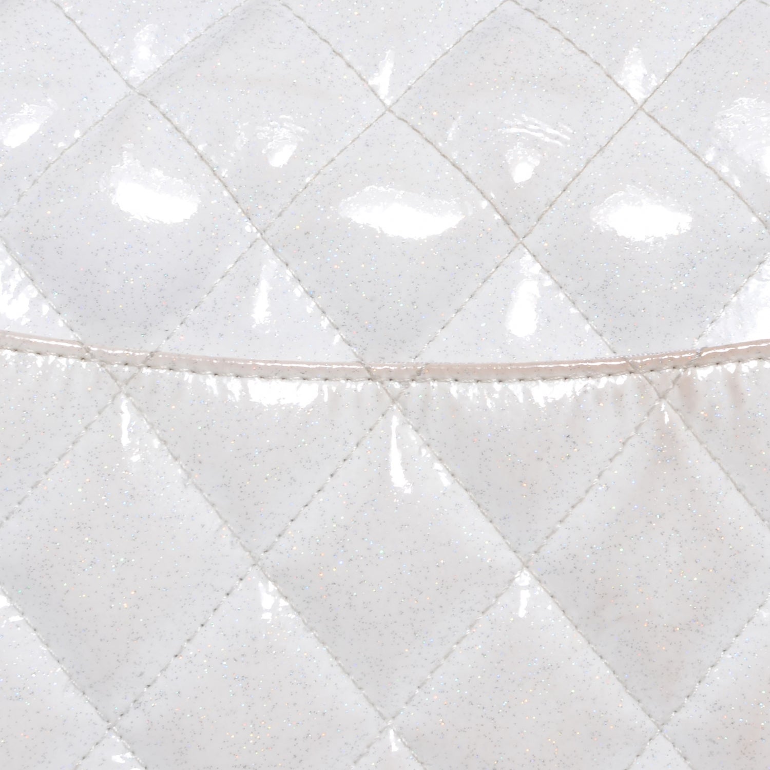 Chanel Patent Quilted Evening Star Jumbo Flap White 8 of 11