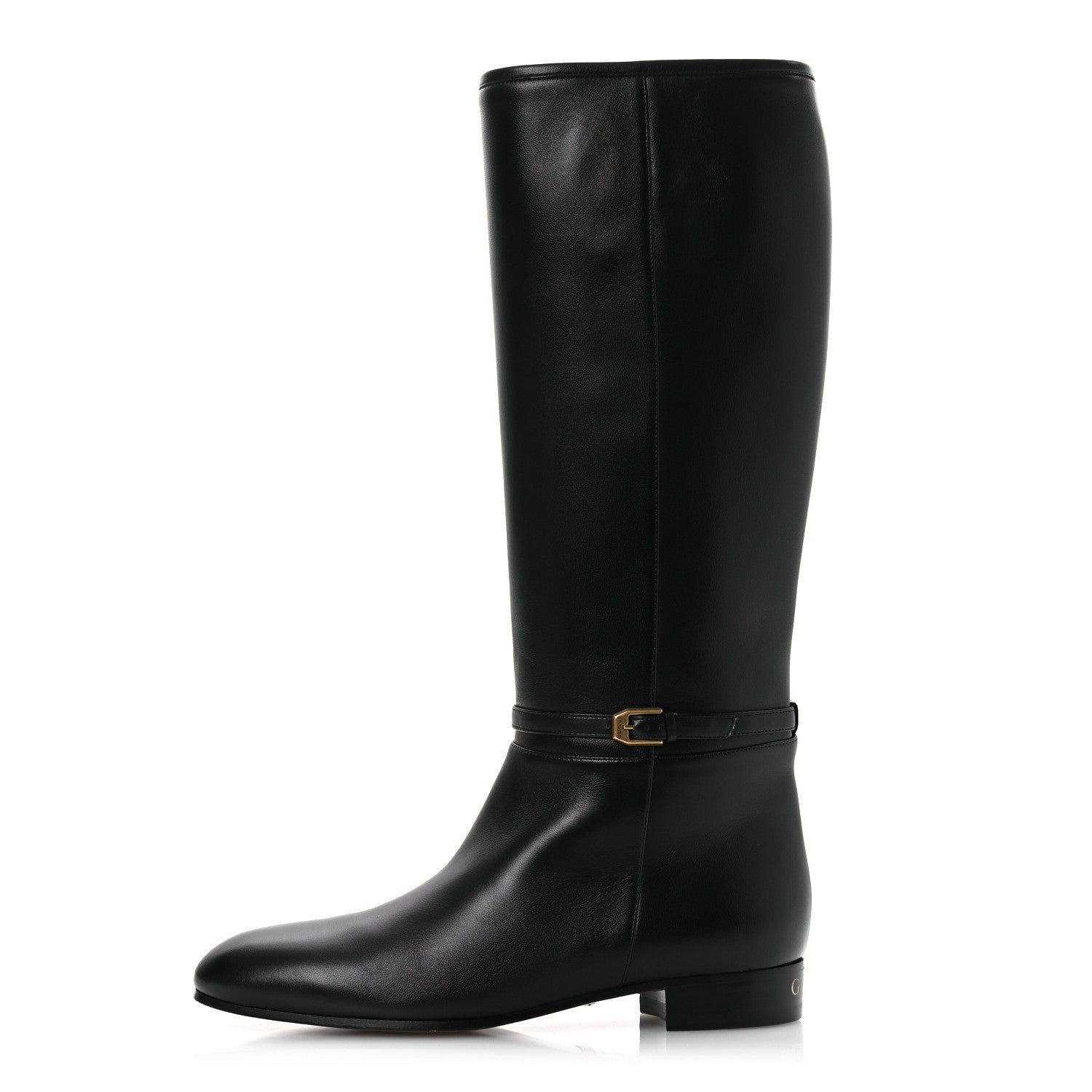 Gucci Calfskin Knee High Boots 39.5 Black 1 of 14