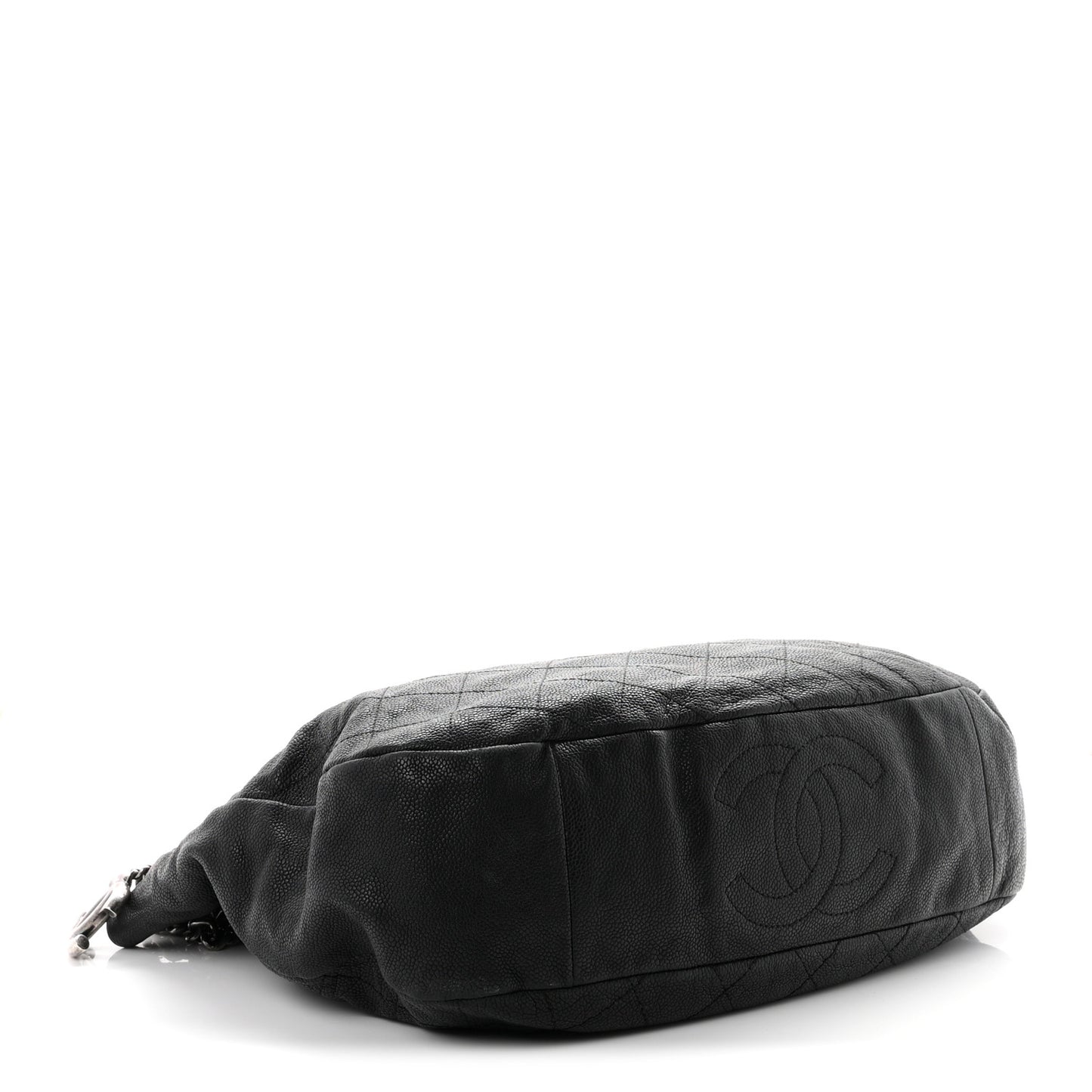 Caviar Quilted Simply CC Hobo Black