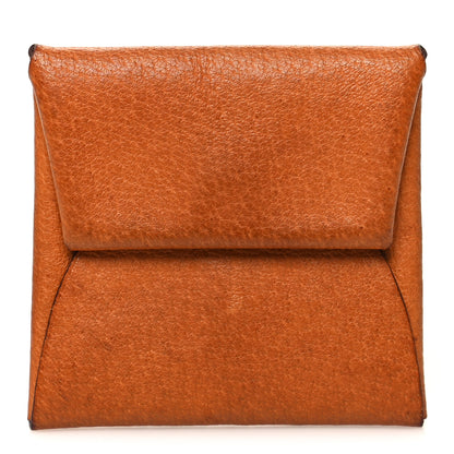 Hermes Peau Porc Bastia Coin Purse Toffee 1 of 11