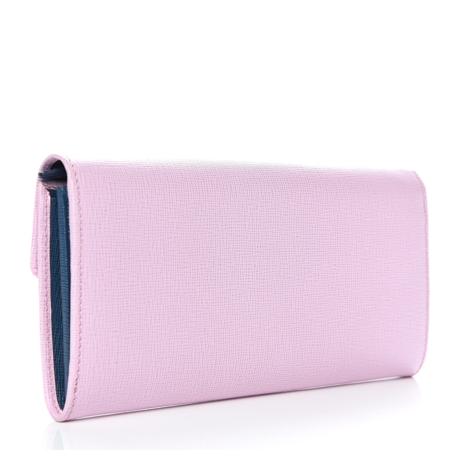 Fendi Vitello Elite Bi-Color Simply Continental Wallet Lavanda Cobalt 3 of 7
