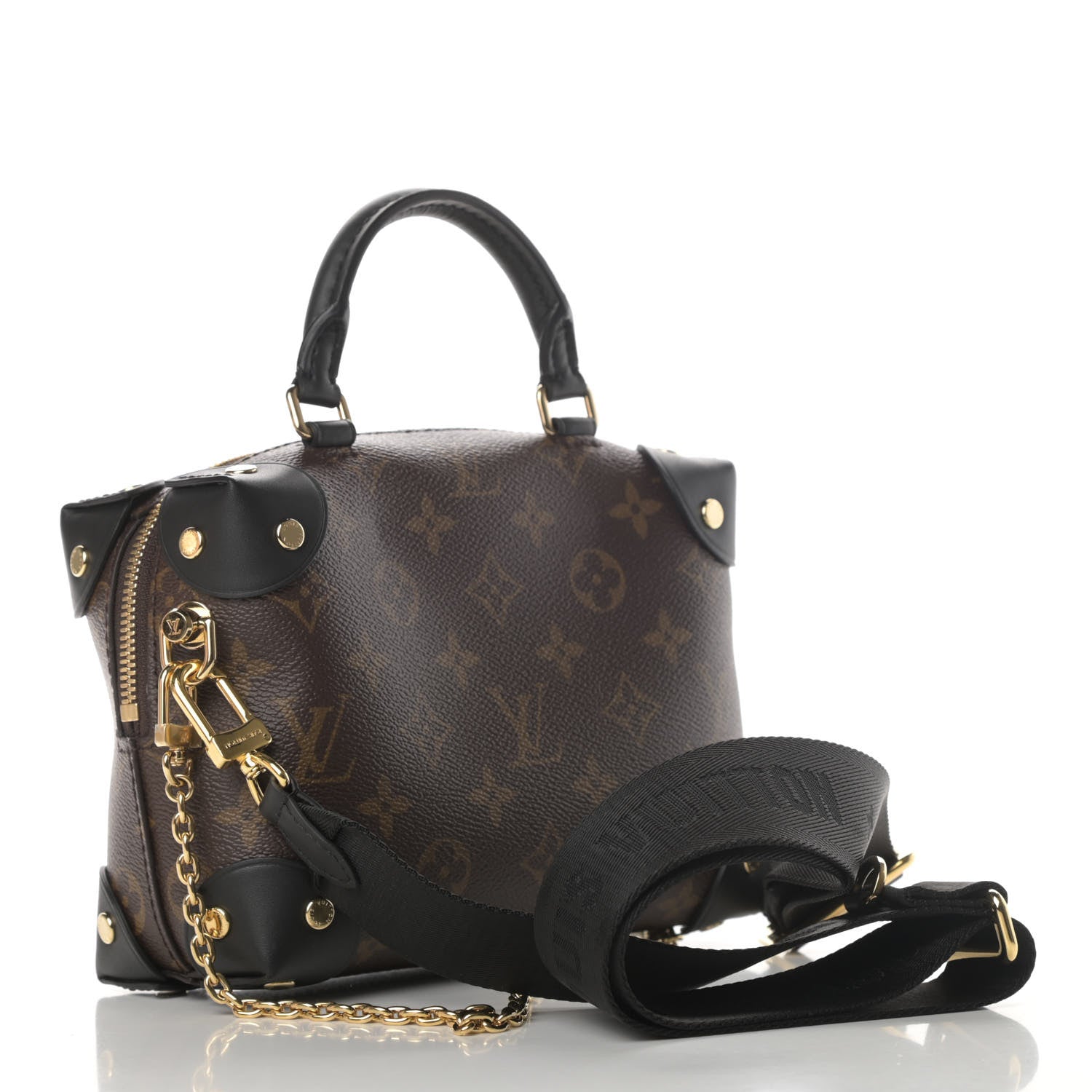 Louis Vuitton Monogram Petite Malle Souple Black 2 of 4