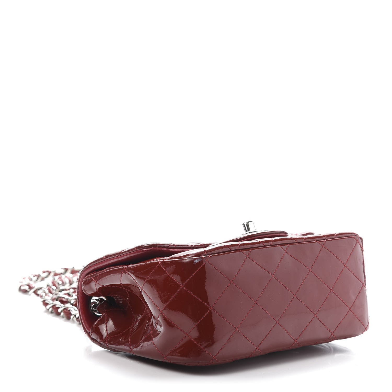 Chanel Patent Quilted Mini Square Flap Red 4 of 11