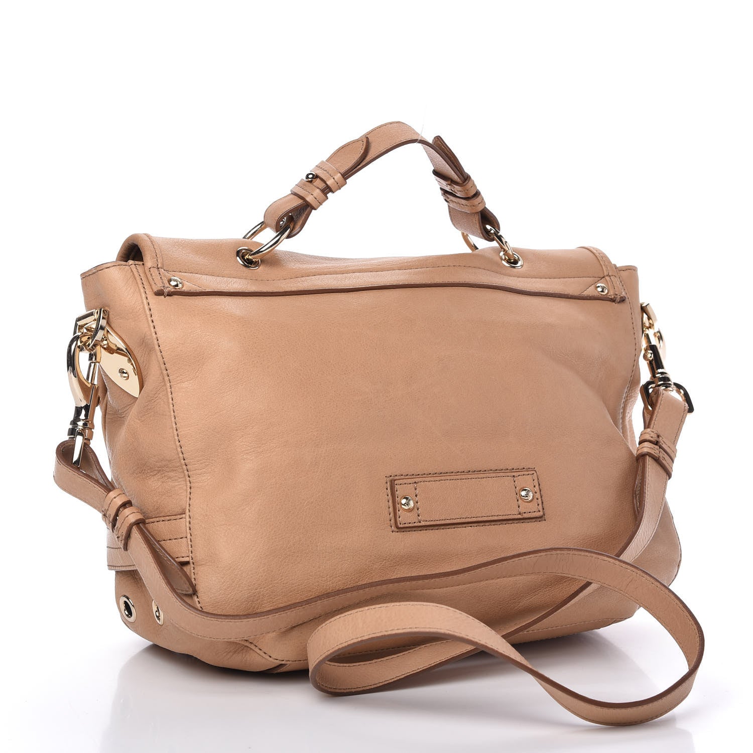 Mulberry Soft Grain Calfskin Tillie Satchel Oak 3 of 9