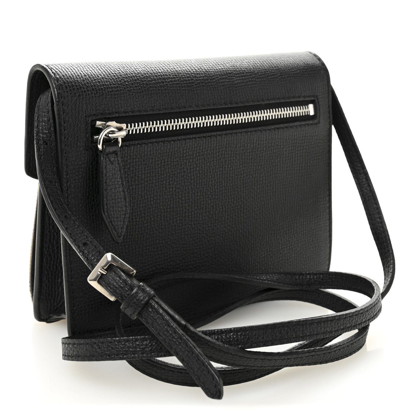 Derby Calfskin Vintage Check Small Macken Crossbody Bag Black