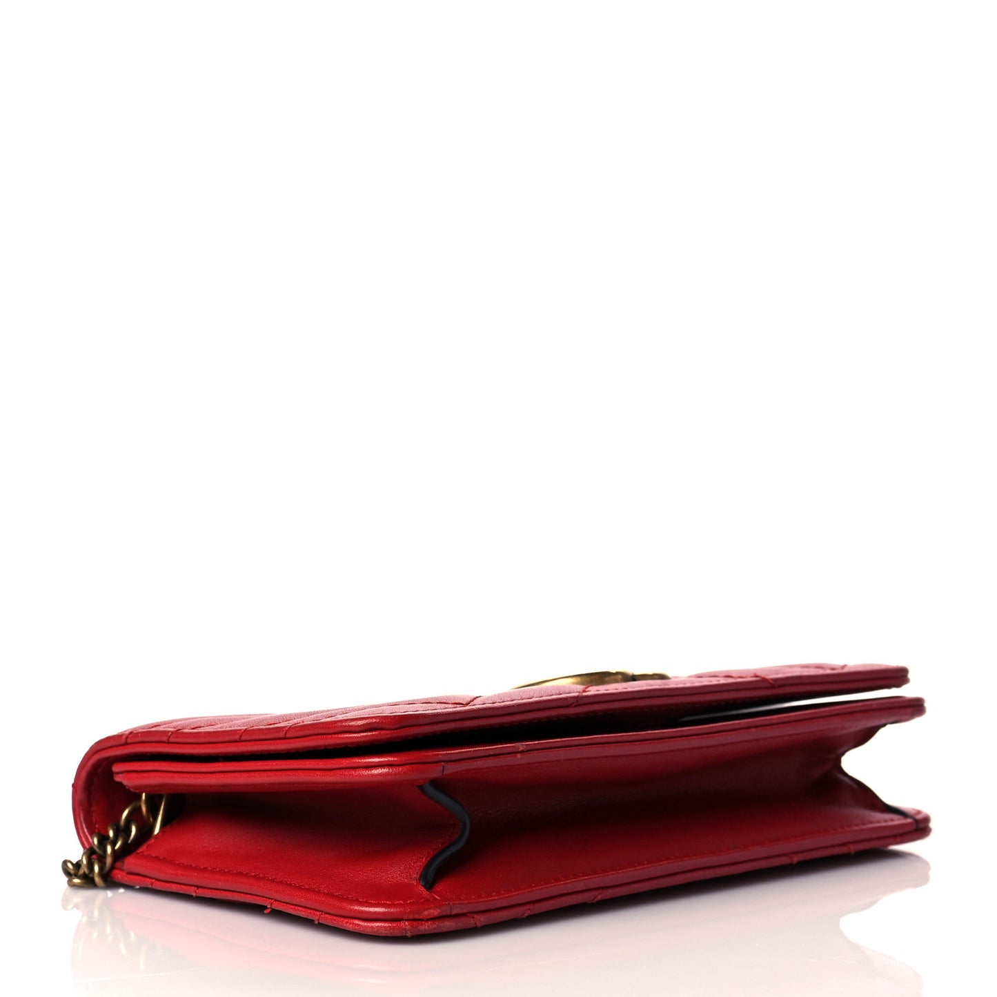 Calfskin Matelasse GG Marmont Mini Bag Hibiscus Red