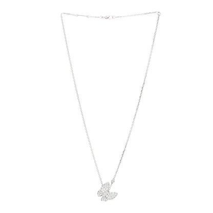 Van Cleef & Arpels 18K White Gold Diamond Two Butterfly Pendant Necklace 3 of 6
