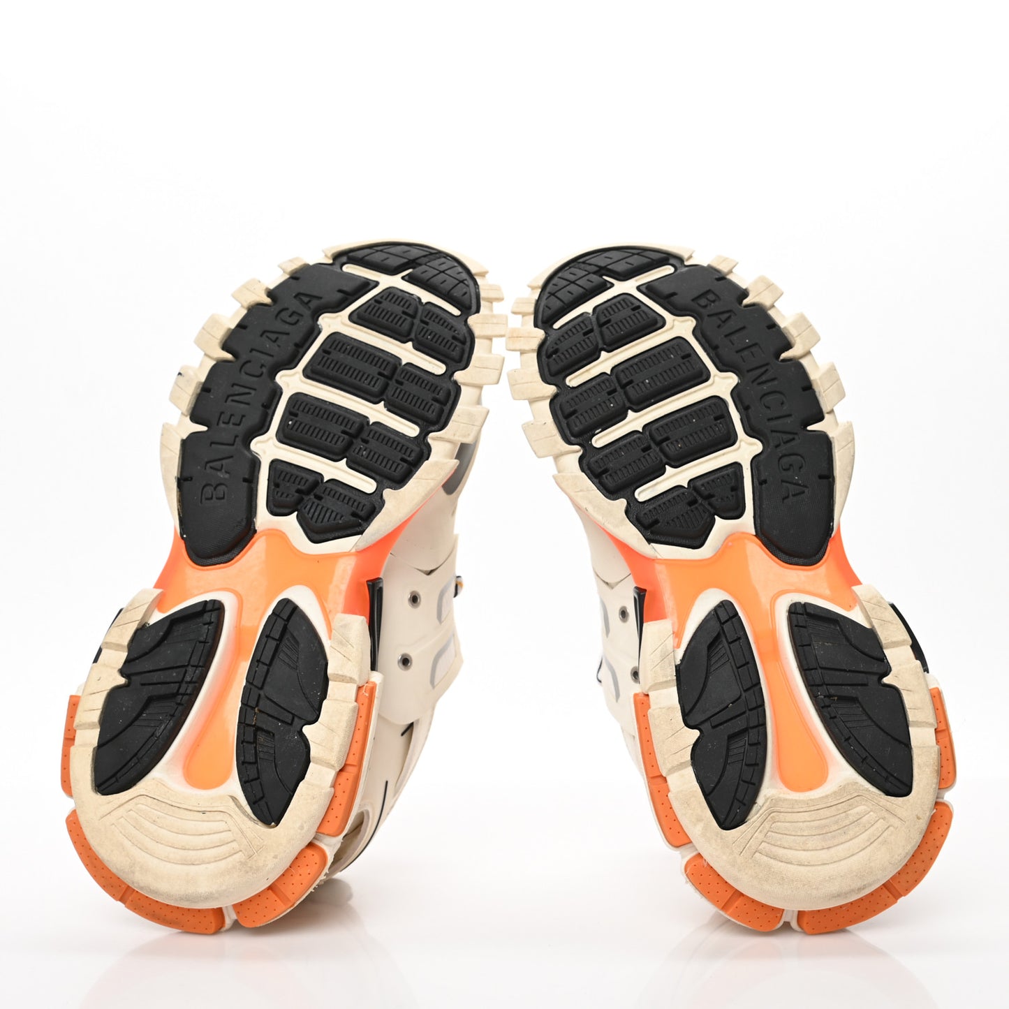 Mesh Nubuck Effect Fabric LED Mens Track Sneakers 40 White Orange