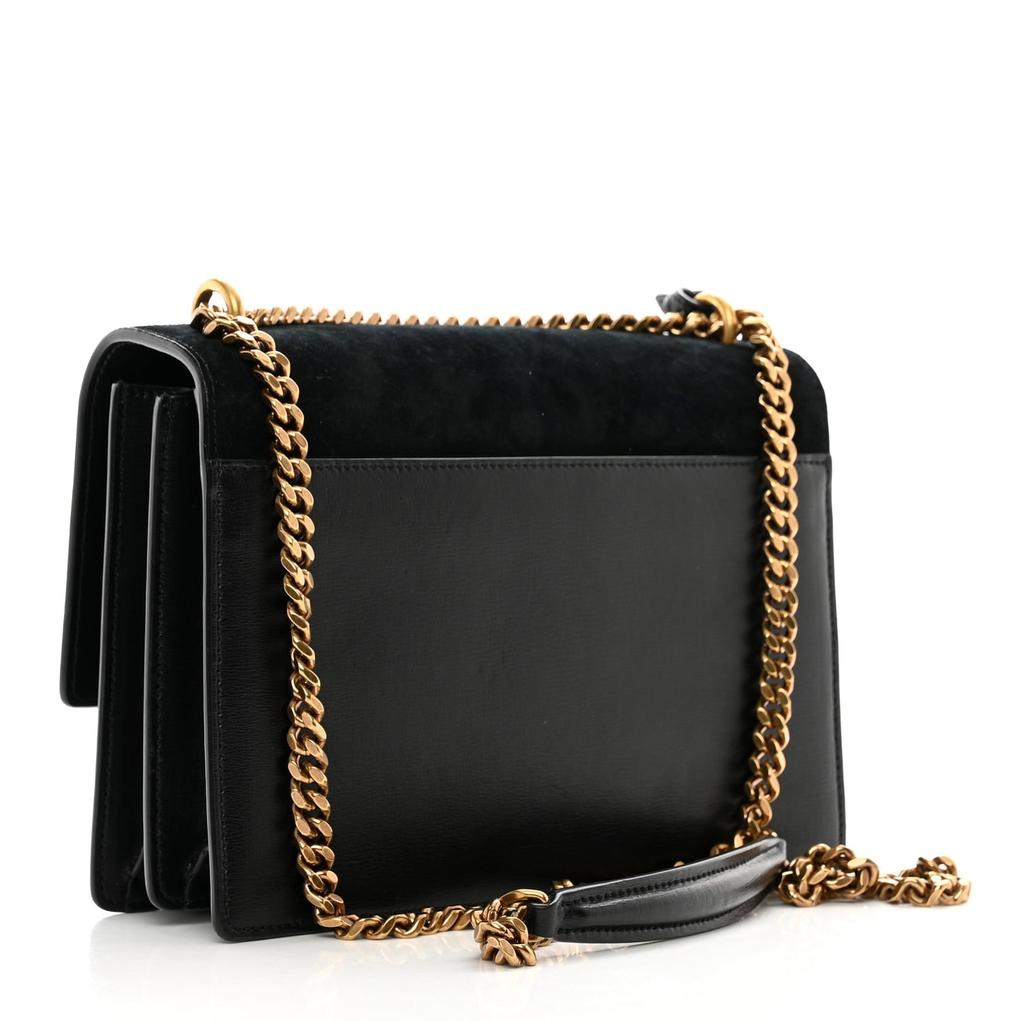 Suede Calfskin Medium Monogram Sunset Black