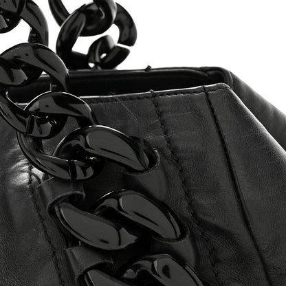 Chanel Calfskin Modern Chain Rhodoid East West Tote Black 15 of 18