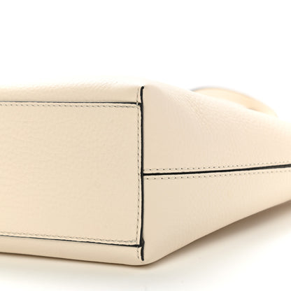 Valentino Garavani Grained Calfskin Small Rockstud Shoulder Tote Light Ivory 9 of 12