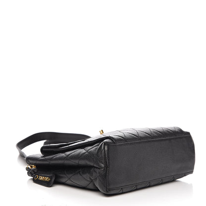 Chanel Caviar Quilted Flap Shoulder Bag Black 3 of 9