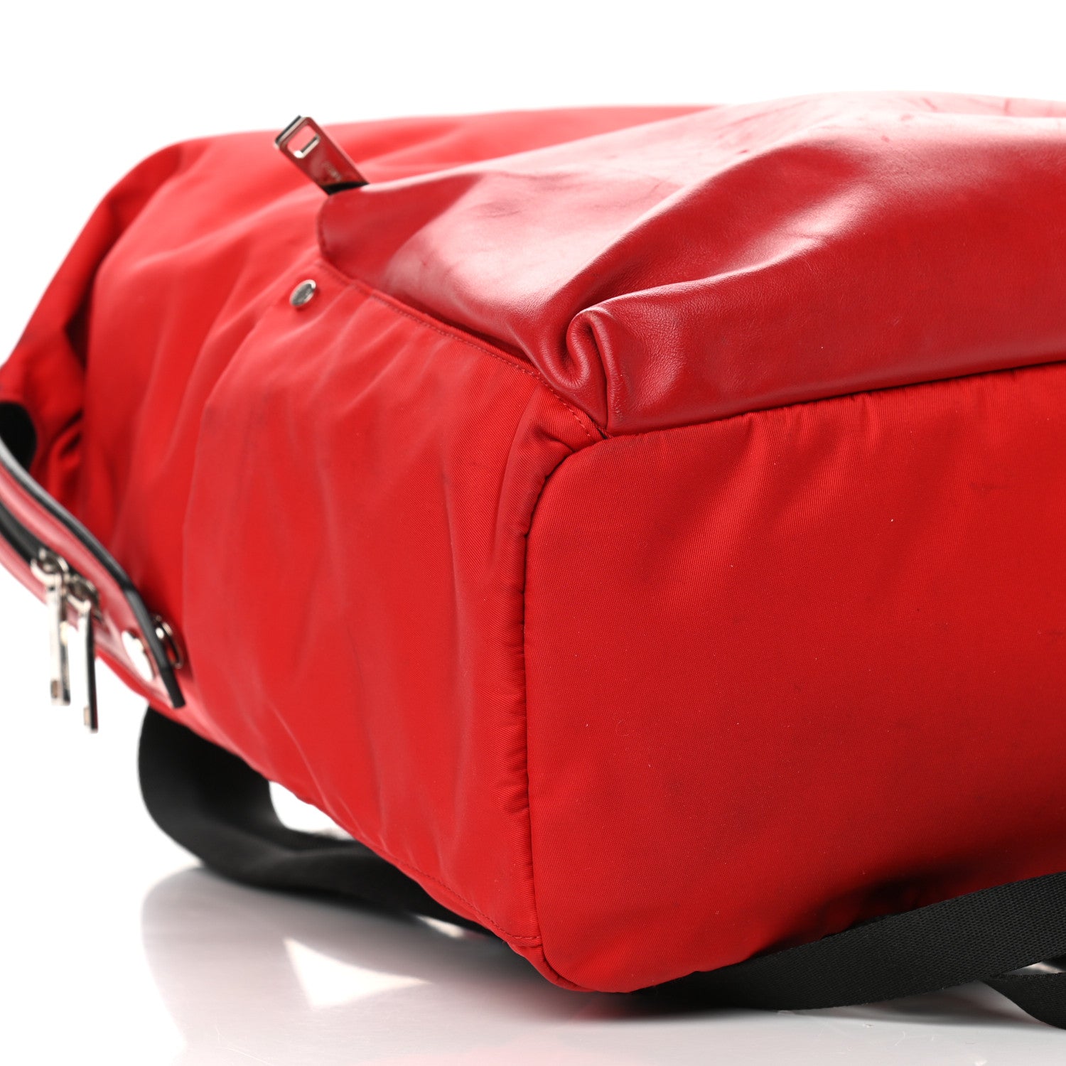 Fendi Nylon Vitello Backpack Red 15 of 16