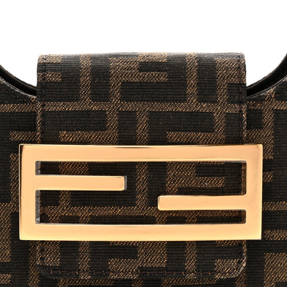 Fendi Fabric Jacquard FF 1974 Mini Cookie Hobo Bag Tobacco Moro 8 of 10
