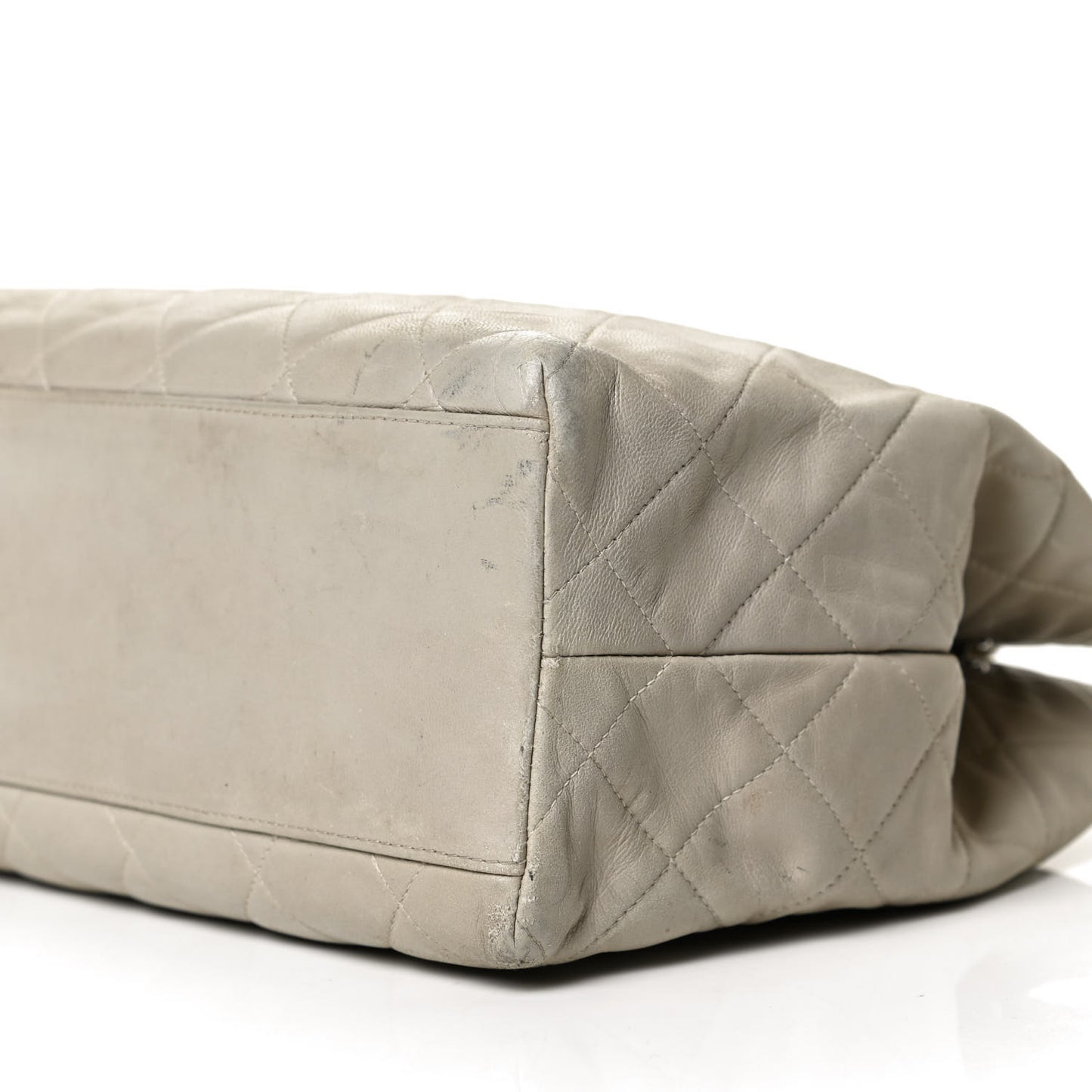 Lambskin Quilted CC Tote Grey