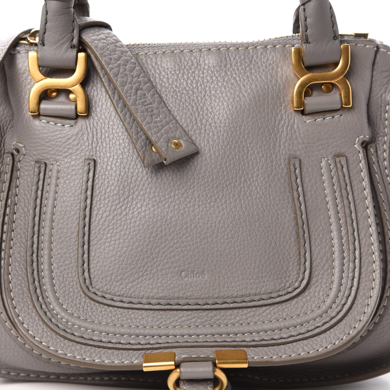 Chloe Calfskin Baby Marcie Satchel Cashmere Grey 9 of 9
