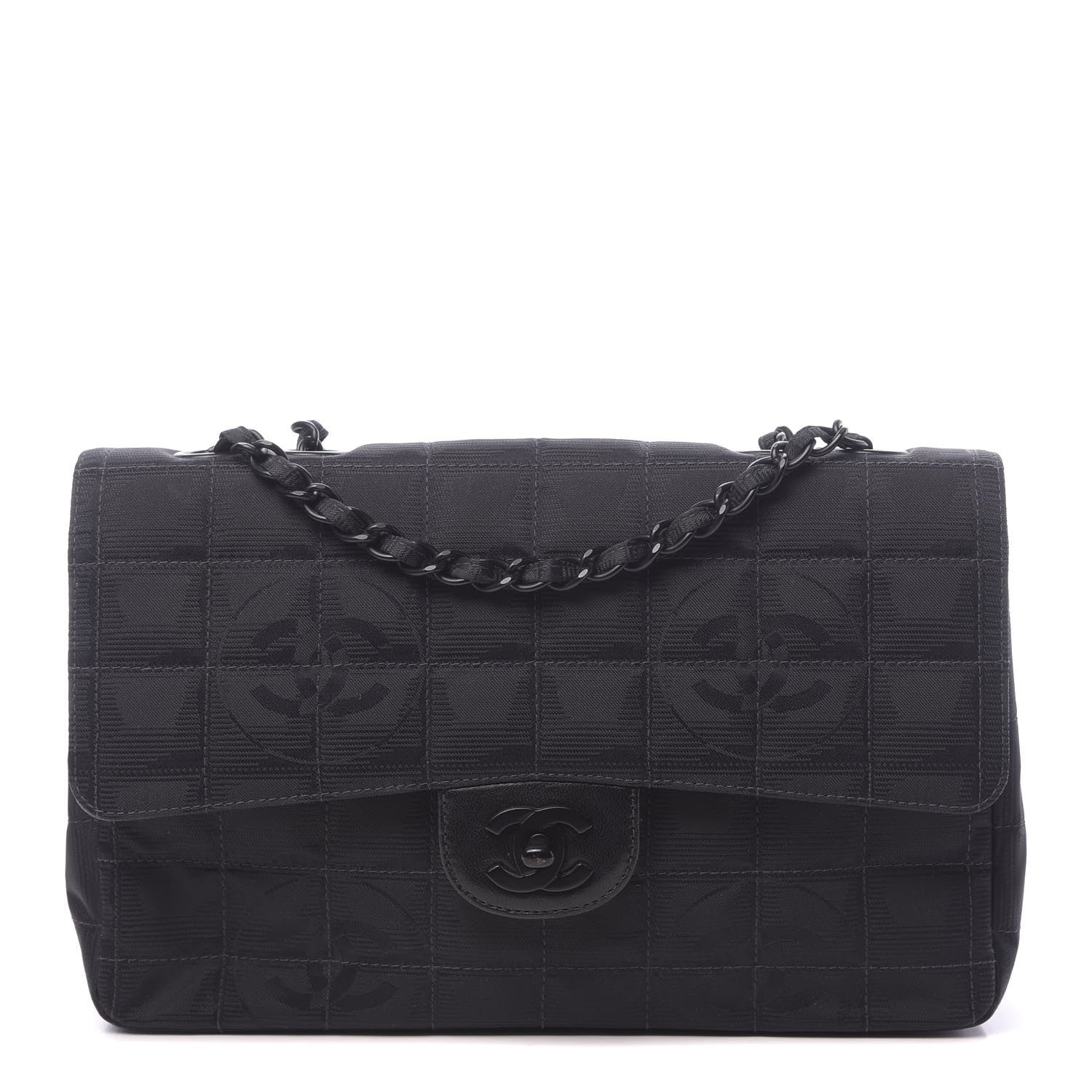 Chanel Nylon Medium Travel Flap Black 1 of 10